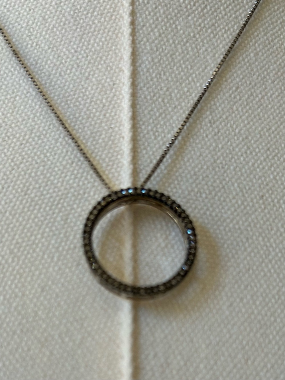 Sterling Silver 925 Marcasite Circle Pendant Necklace - Women Jewelry